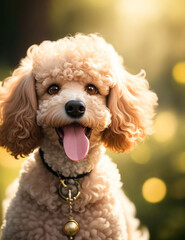 Various pictures and illustration of cute dogs, with different positions and expressions with different backgrounds