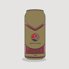 beer tin vector design