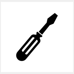 Stencil screwdriver icon Tool clipart Vector stock illustration EPS 10