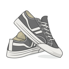 An energetic vector illustration featuring a collection of sporty sneakers, ideal for fitness enthusiasts and athletes seeking both style and functionality.