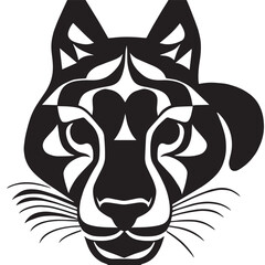 Fototapeta premium animal head vector black and white