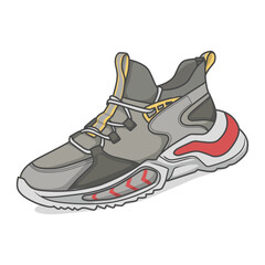 An energetic vector illustration featuring a collection of sporty sneakers, ideal for fitness enthusiasts and athletes seeking both style and functionality.