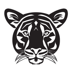 animal head vector black and white