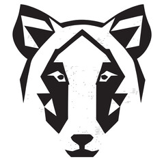 animal head vector black and white