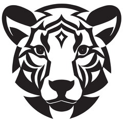 animal head vector black and white