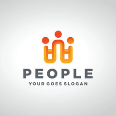 Vector family,3 people group logo. Corporate vector logo design template Isolated