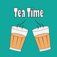 Tea also known chai, Chai vector Illustration Indian Street Food
