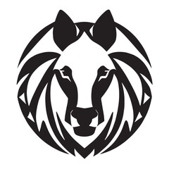 Fototapeta premium animal head vector black and white