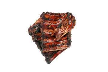 PNG, Tasty BBQ meat isolated on white background