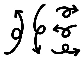 大小ぐるぐる矢印セット