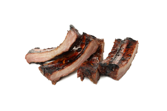 PNG, Tasty BBQ meat isolated on white background
