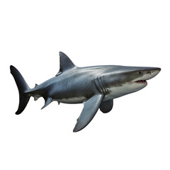 Fototapeta premium Portrait of a shark whole body PNG