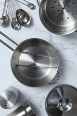 Concept of kitchen supplies and kitchen dish