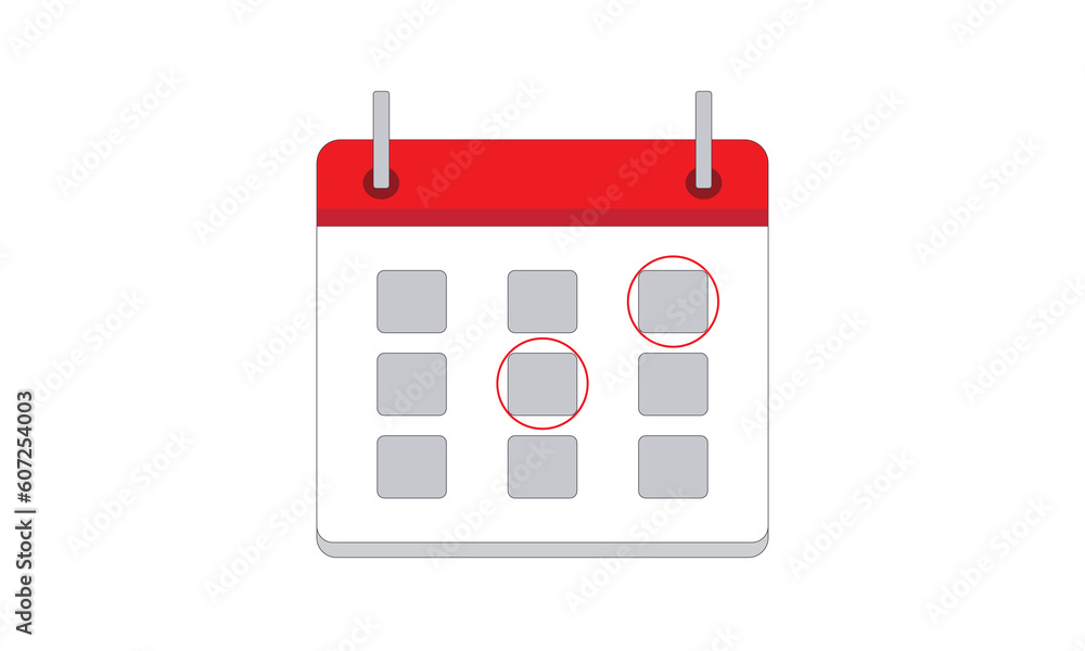 Poster various concepts of the calendar isolated on white.vector illustration.