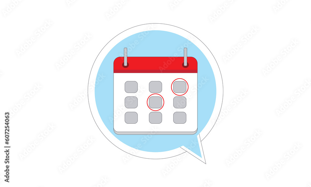 Poster various concepts of the calendar isolated on white.vector illustration.
