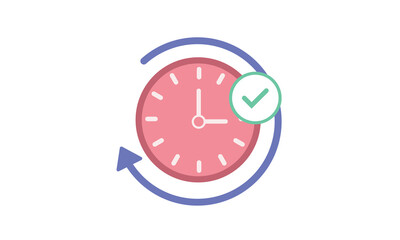 alarm clock icon for success delivery concept