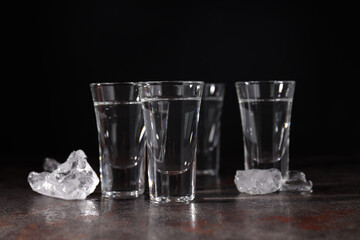 Concept of strong alcohol drink, vodka alcohol