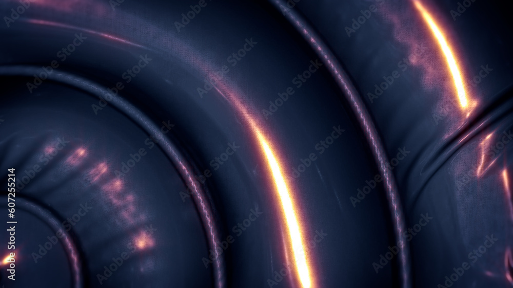 Poster rose lighting reflecting loop pattern bg - abstract 3d illustration