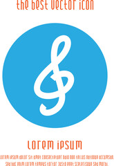 Fototapeta premium G clef vector icon eps 10. Music key symbol.