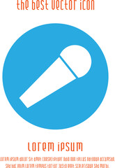 Microphone vector icon eps 10. Simple isolated illustration.