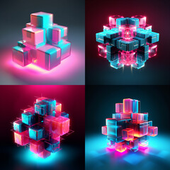 abstract background with squares