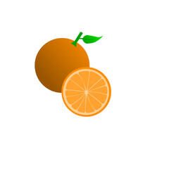 orange with leaves