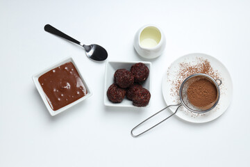 Traditional brazilian sweet - Brigadeiro, brazilian Chocolate candy