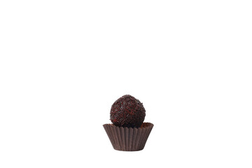PNG, Traditional brazilian sweet - Brigadeiro, brazilian Chocolate candy, isolated on white background