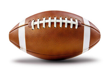 American Football Ball on White Background. created with Generative AI