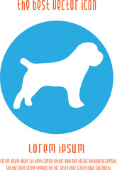 Dog vector icon eps 10. Simple isolated illustration.