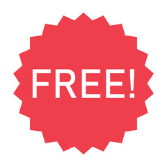 Free web button sign, promotion design label icon, gratis business vector illustration