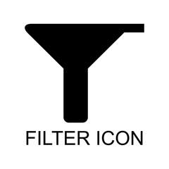 Filter button web shape icon, flat filtering symbol, funnel sign vector illustration