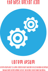 Gear vector icon eps 10. Gears isolated illustration.