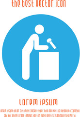 Speaker on podium vector icon eps 10.