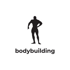 bodybuilding man silhouette vector design