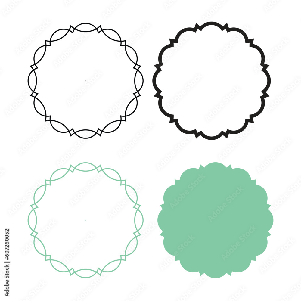 Aufkleber set of vector frames in retro style. decorative elements for design. religious frames, especially is