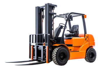 forklift truck and forklift on transparent background. Generative AI.