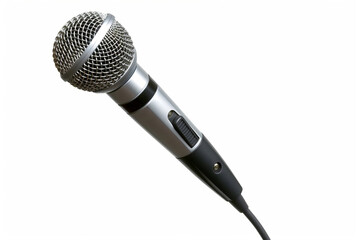 Vintage Charm Isolated Classic Stage Microphone on White Background for Performances and Broadcastings. created with Generative AI - obrazy, fototapety, plakaty