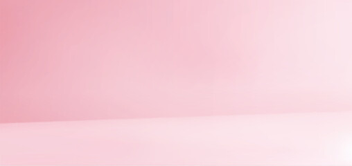 Background of empty pastel pink studio room. 3d abstract backdrop with wall and floor in perspective view. Studio interior mockup for product photo or presentation, vector realistic illustration
