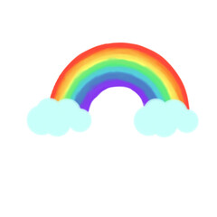 rainbow and clouds