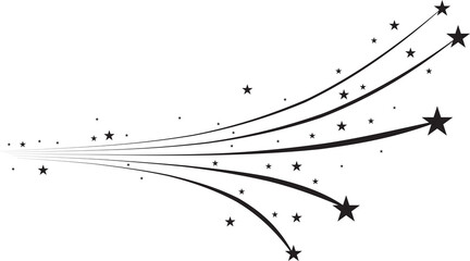 Star icon png. Shining star. Abstract Falling Star. On blank background
