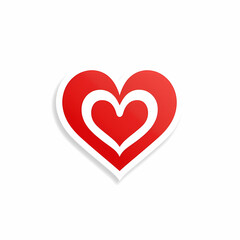 Leidenschaftliche Liebe, Romantik oder Valentinstag: Rotes Vektor-Symbol für Apps und Websites. Generative AI