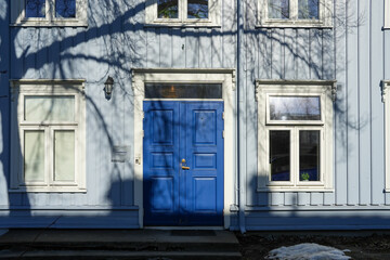 In der Straßen von Trondheim in Norwegen im Winter