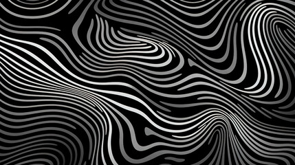Fototapeta na wymiar Abstract black background with white lines, generative AI.