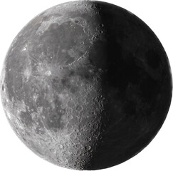 Half moon, transparent background, png