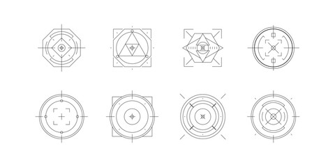 Shooting target icon vector illustration template