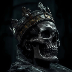 A superior version of a skull statue representing a king