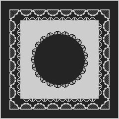 Vector two color pattern for scarf design, geometry