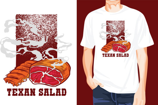 texan salad t-shirt design
