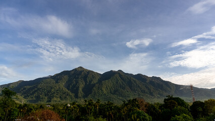 clouds over the mountains, location in Jayapura, Papua